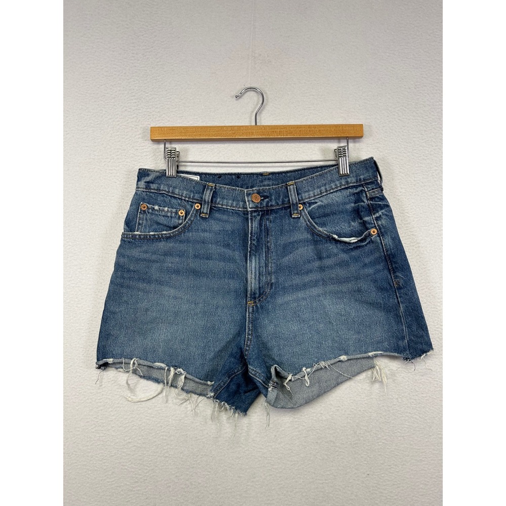 Boho Festival Gap Womens Size 8 29 Blue 4 Inch High Rise Stride Denim Shorts